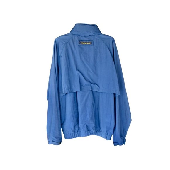 Men's Vintage Field & Stream Blue Zip up Windbreaker Zipped Hood XL - Picture 2 of 9